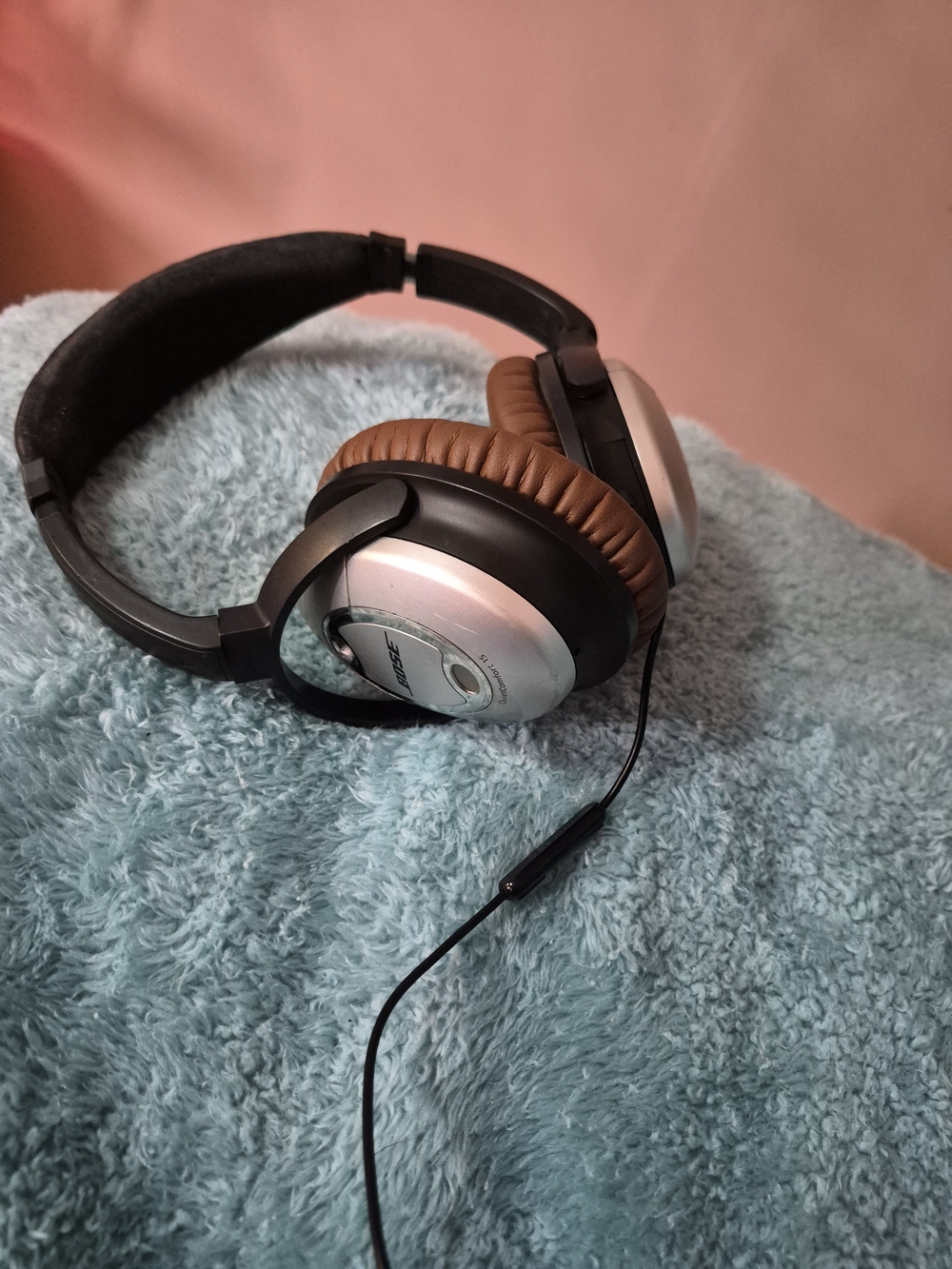 Boss Silver and Brown Over-Ear Wired Headphones